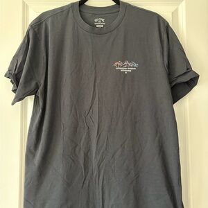 Billabong Men’s Charcoal Crew Neck Tee with Mountain Graphic